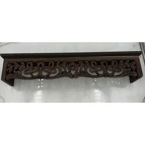 VTG Fetco Wall Shelf Wood Carved Shelf Wall Bracket Ornate 24"